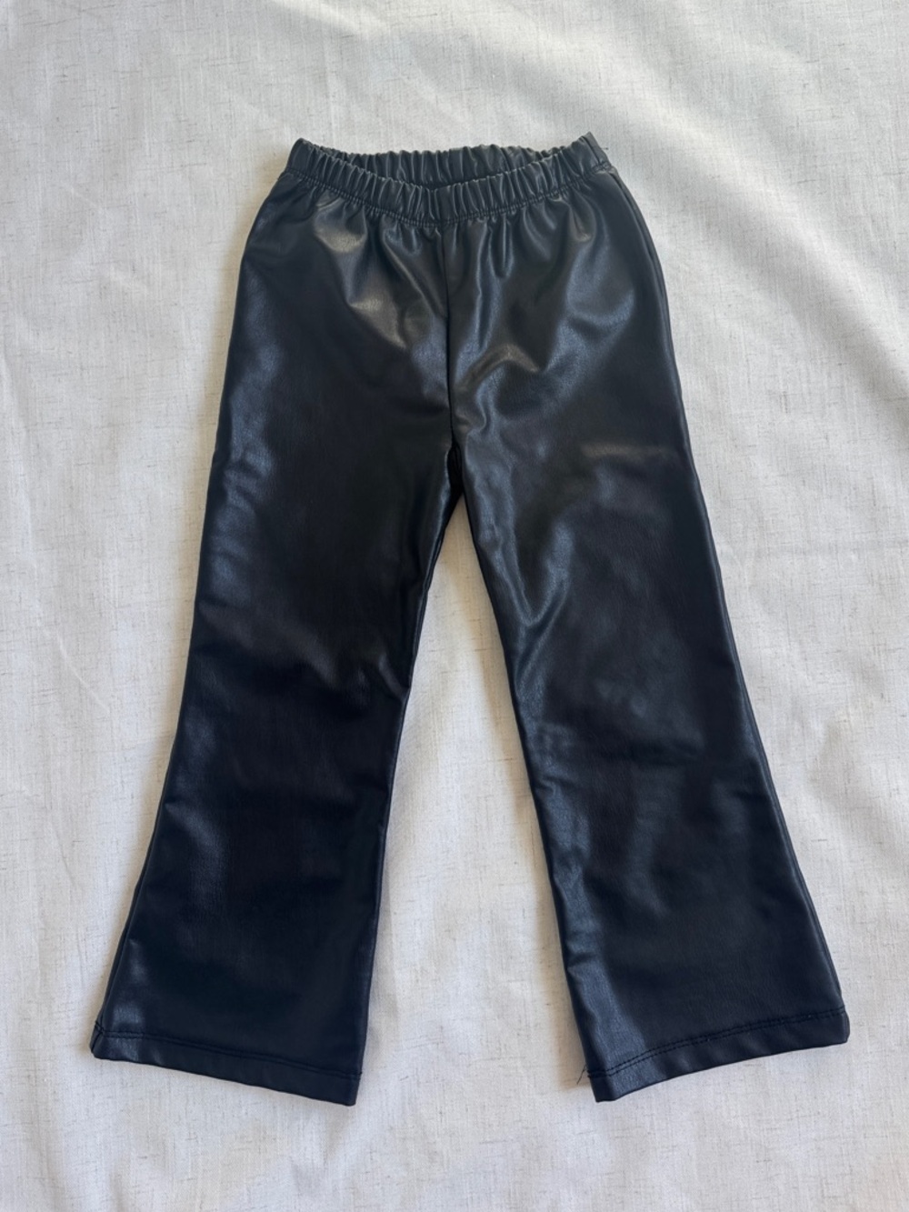 Toddler 4T Black Faux Leather Pull-On Pants